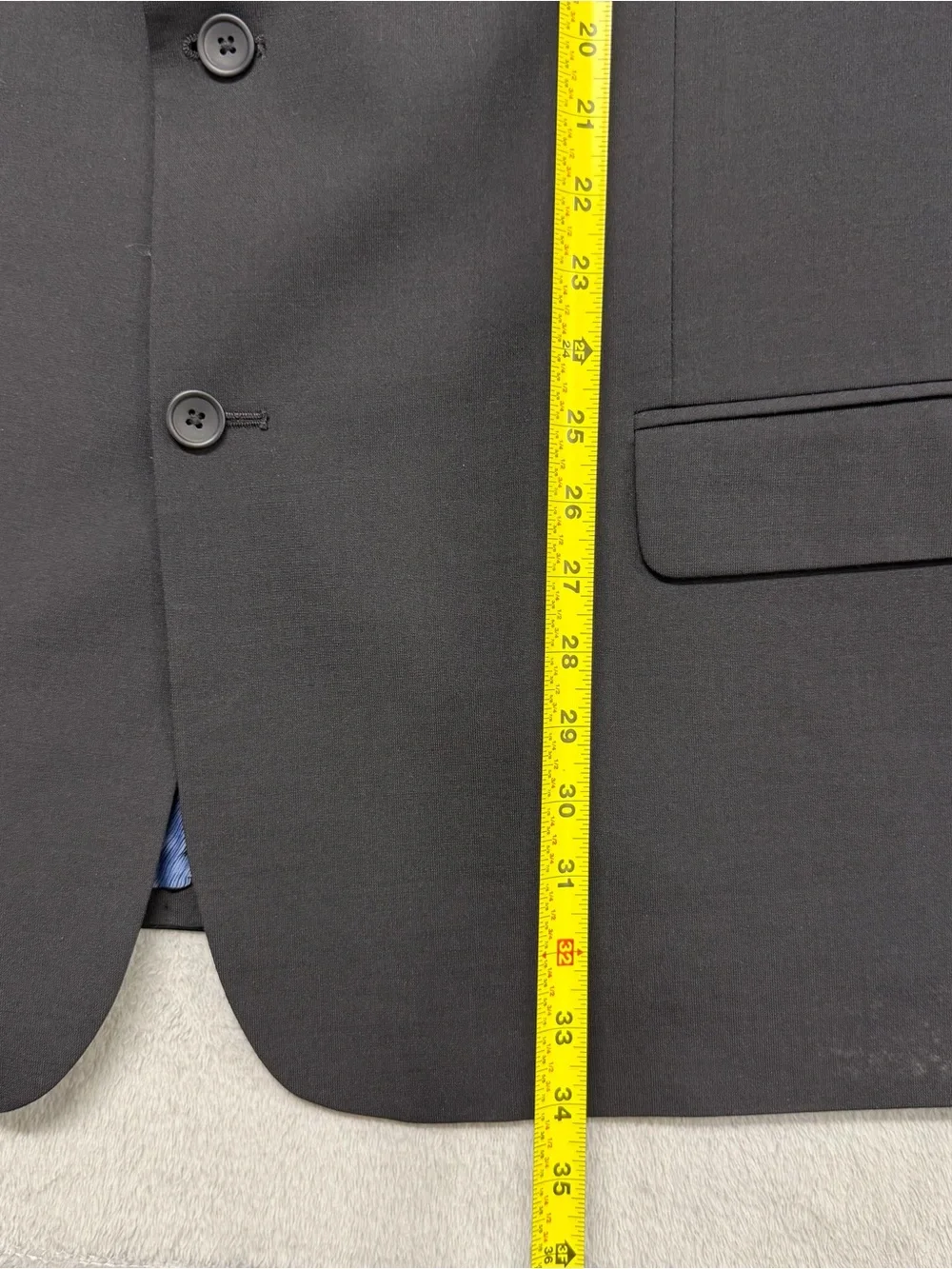 Oak Hill Black Blazer Sport Coat 2-Button Stretch Wool Blend Men’s 54L Long